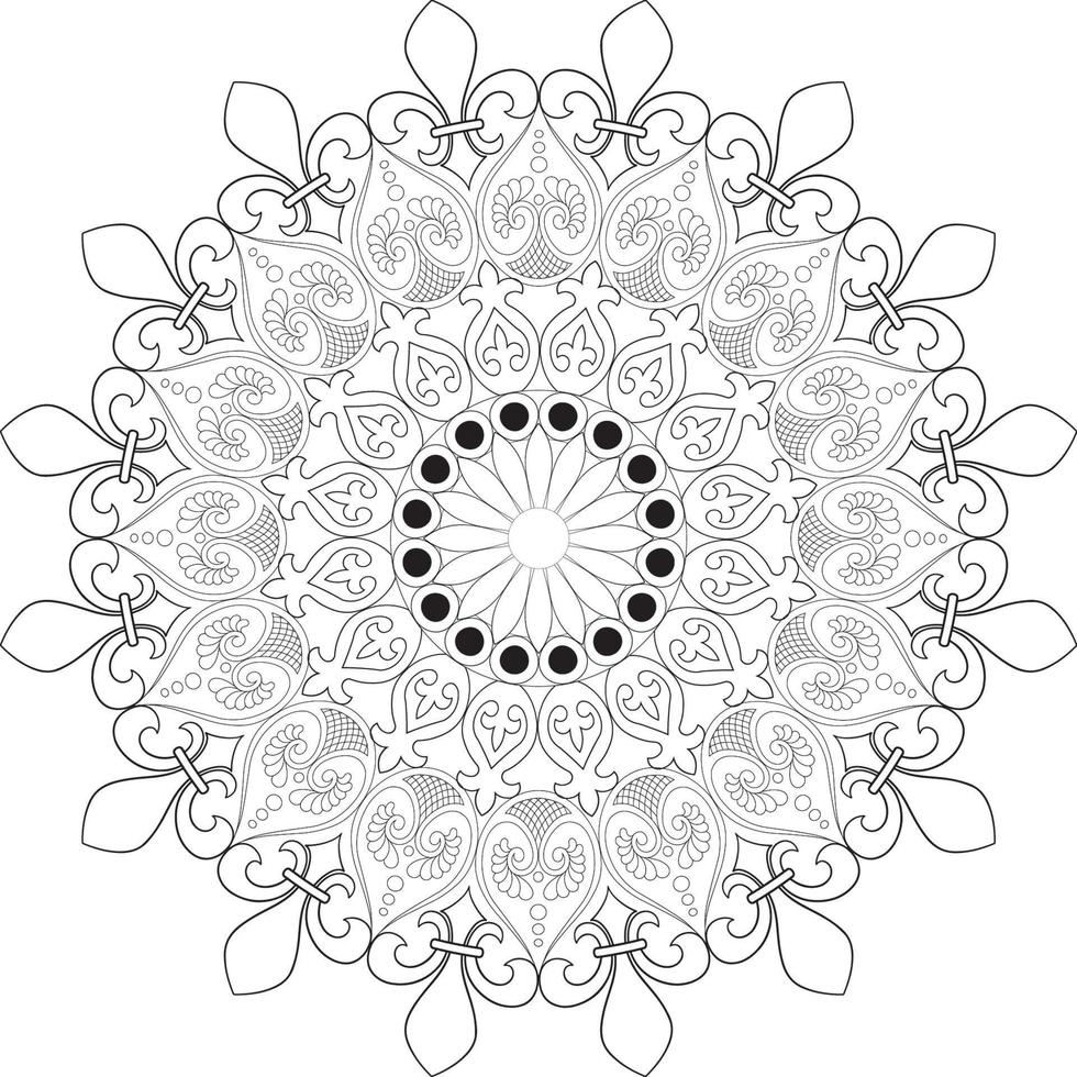 Mandala coloring pages vector