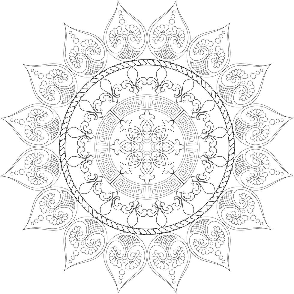 Mandala coloring pages vector
