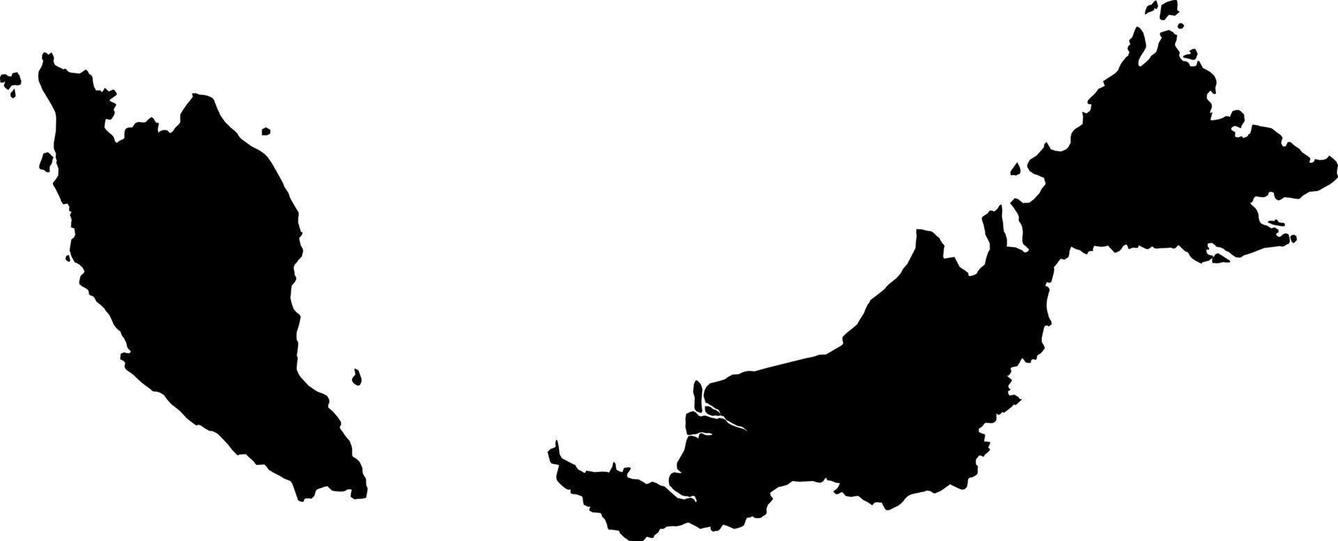 Asia malaysia vector map.Hand drawn minimalism style.