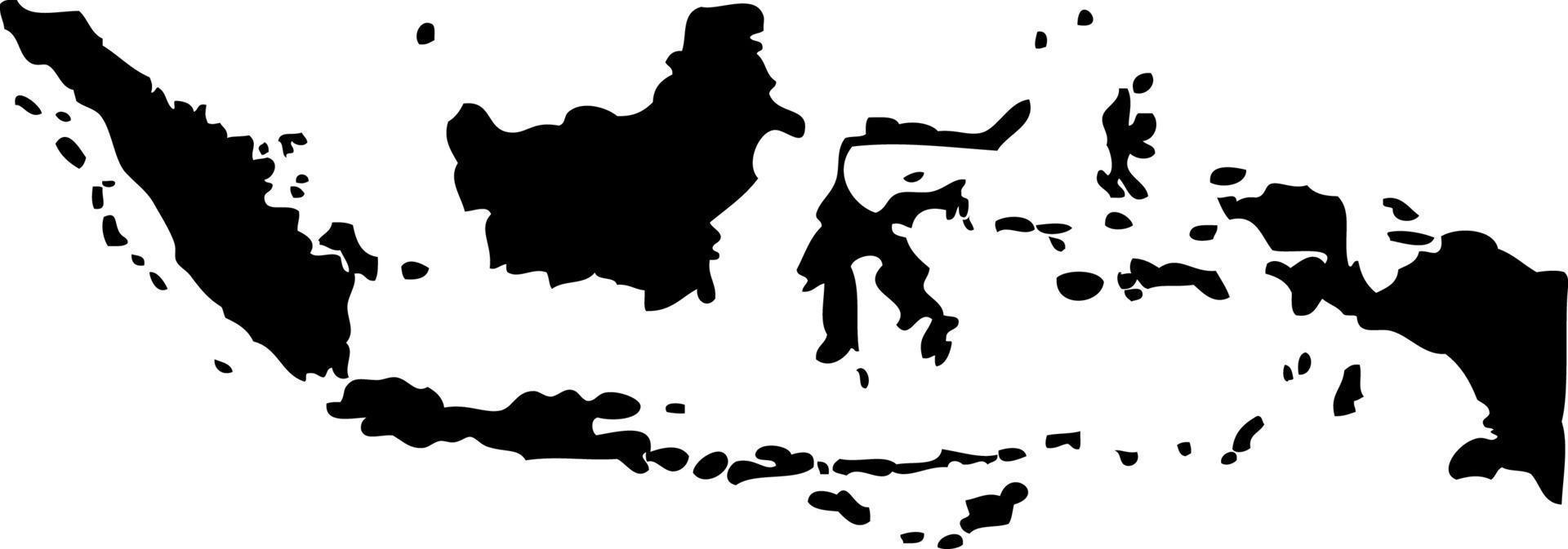 Asia Indonesia vector map.Hand drawn minimalism style.