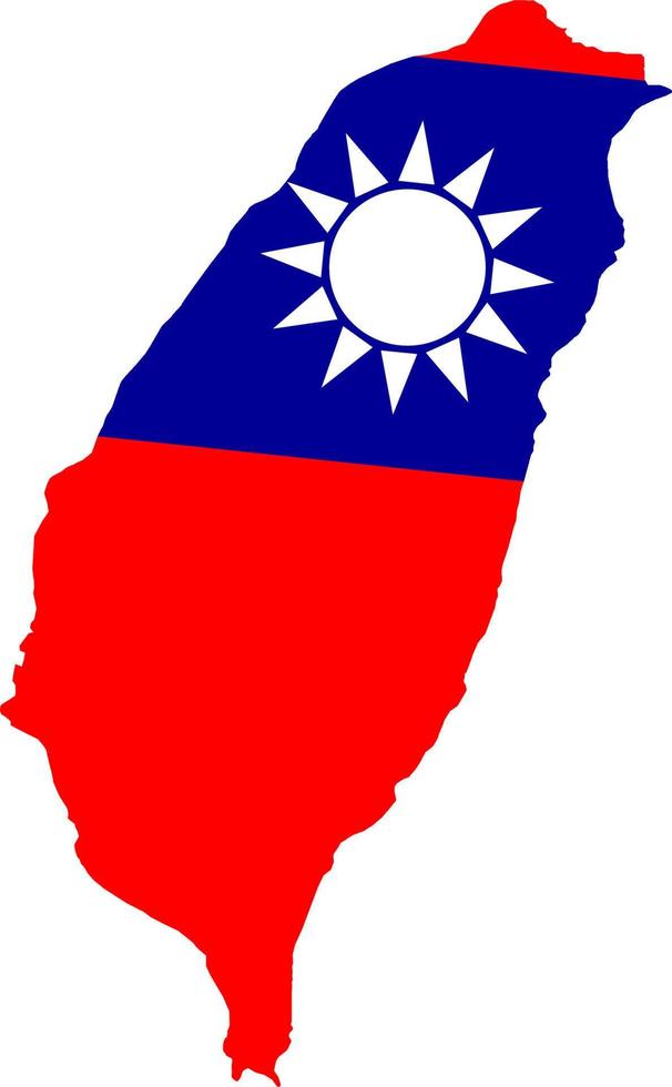 Asia Taiwan vector map.Hand drawn minimalism style.