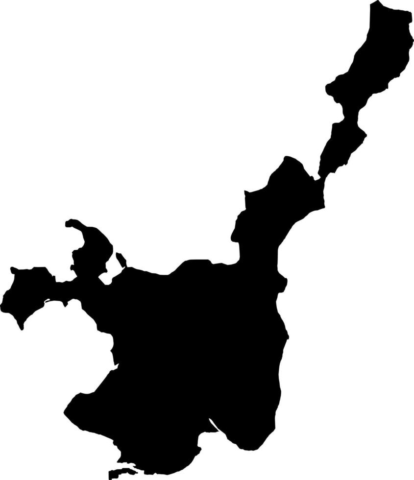 Silhouette of Japan country map,ishigaki island map vector