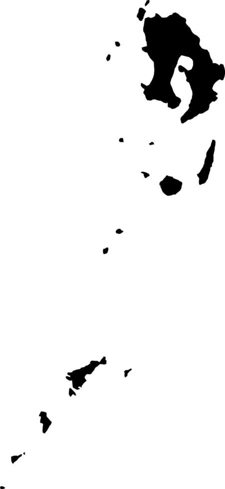 Silhouette of Japan country map,Kagoshima map vector
