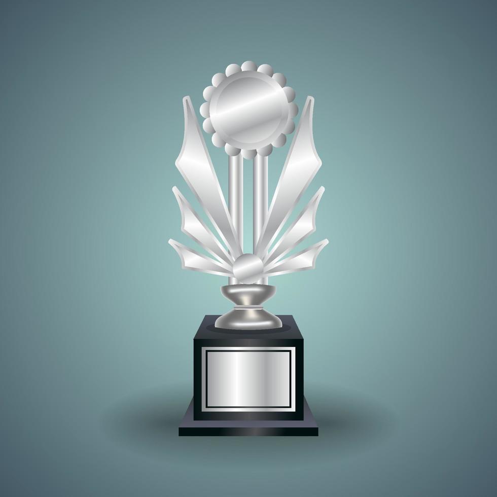 Winner's trophy icon. Silver Trophy vector