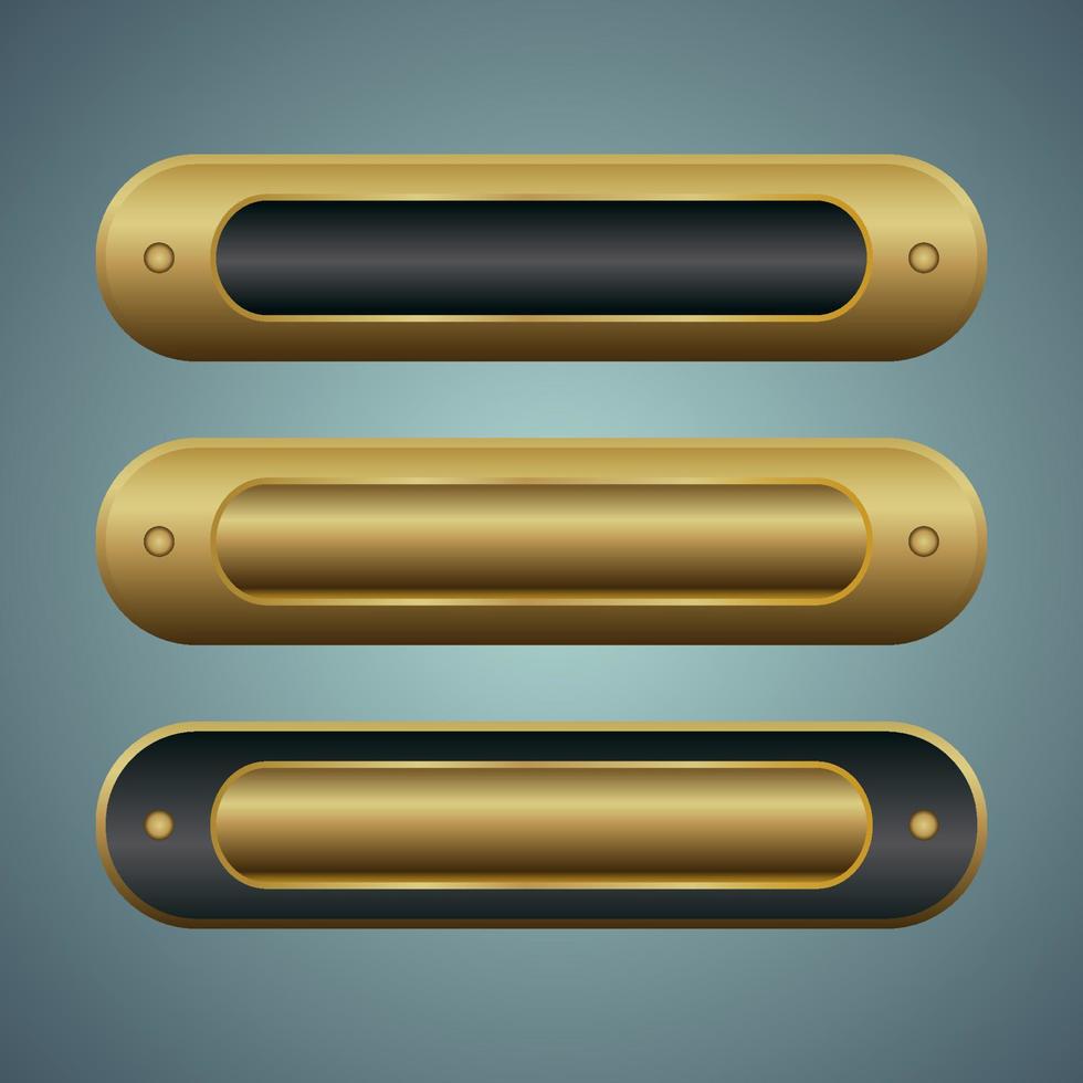 Elegant Golden Name Plate vector