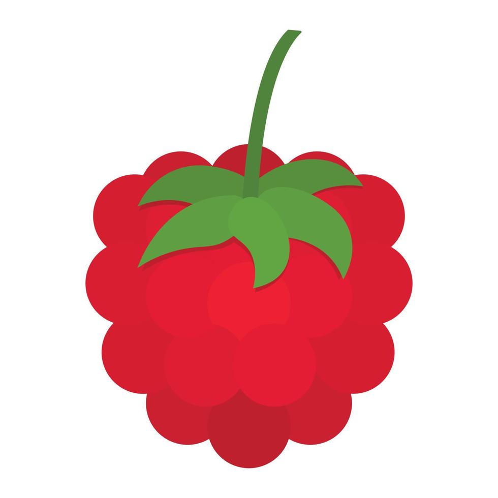 Sweet Raspberry Icon clip art vector illustration in cartoon animation fruit and vegetable
