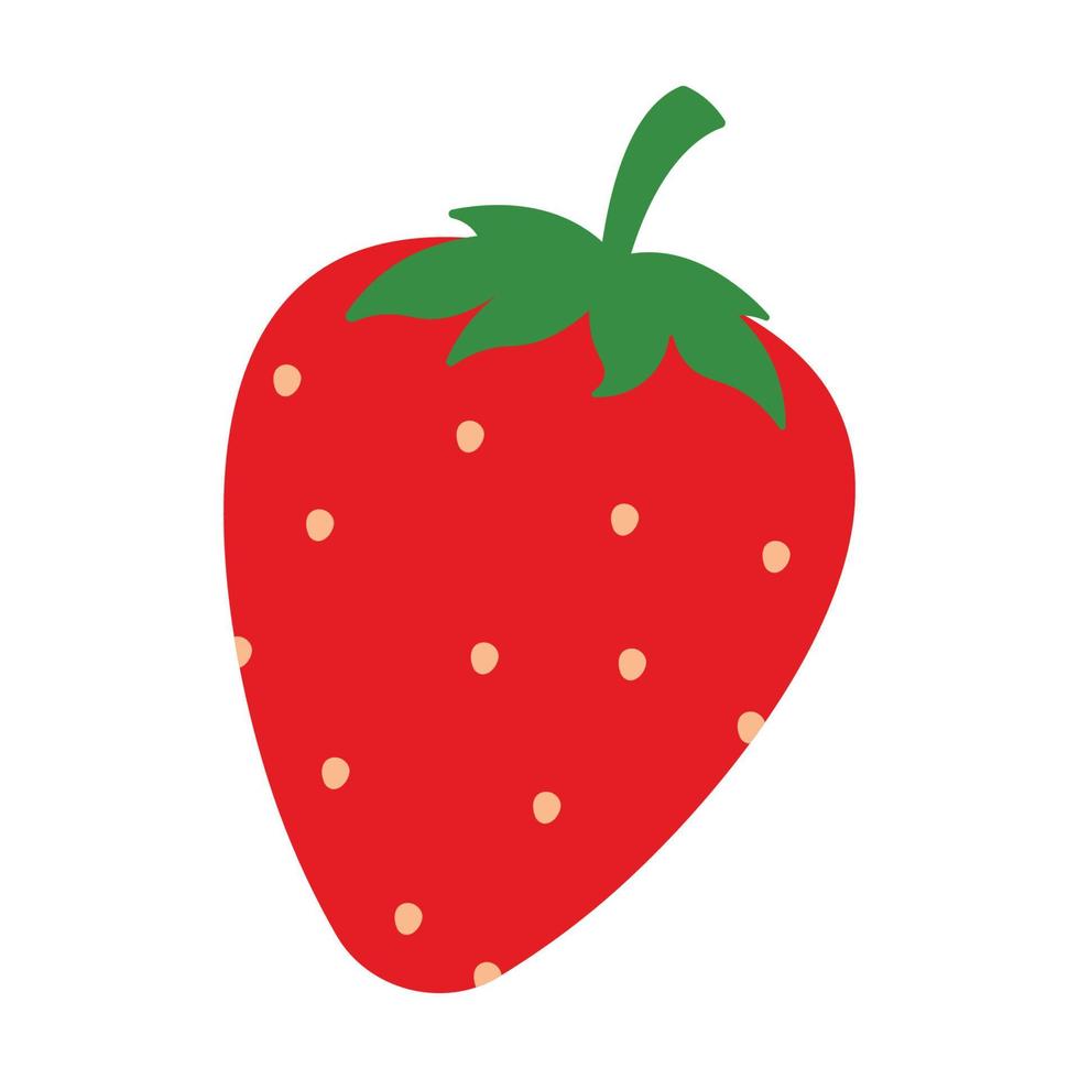 linda fresa frutas dibujos animados clipart icono en vector diseño