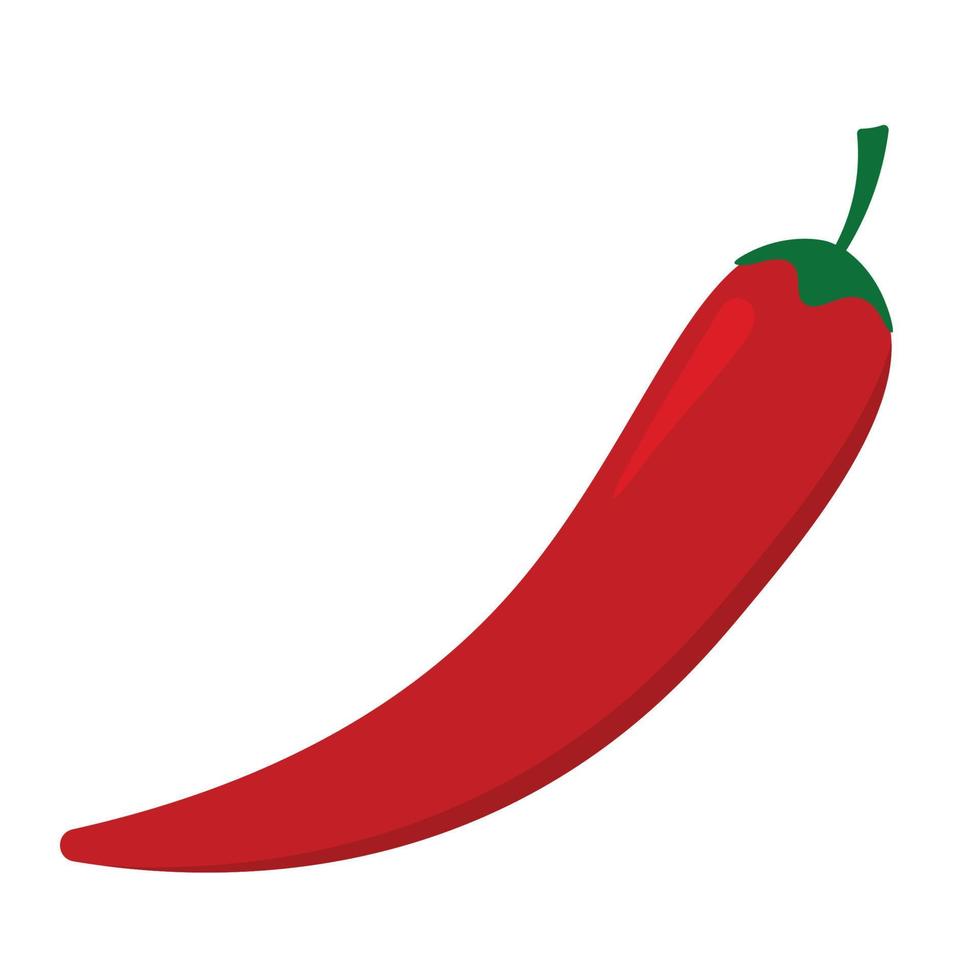 Red Chili Icon clipart vegetable vector illustration