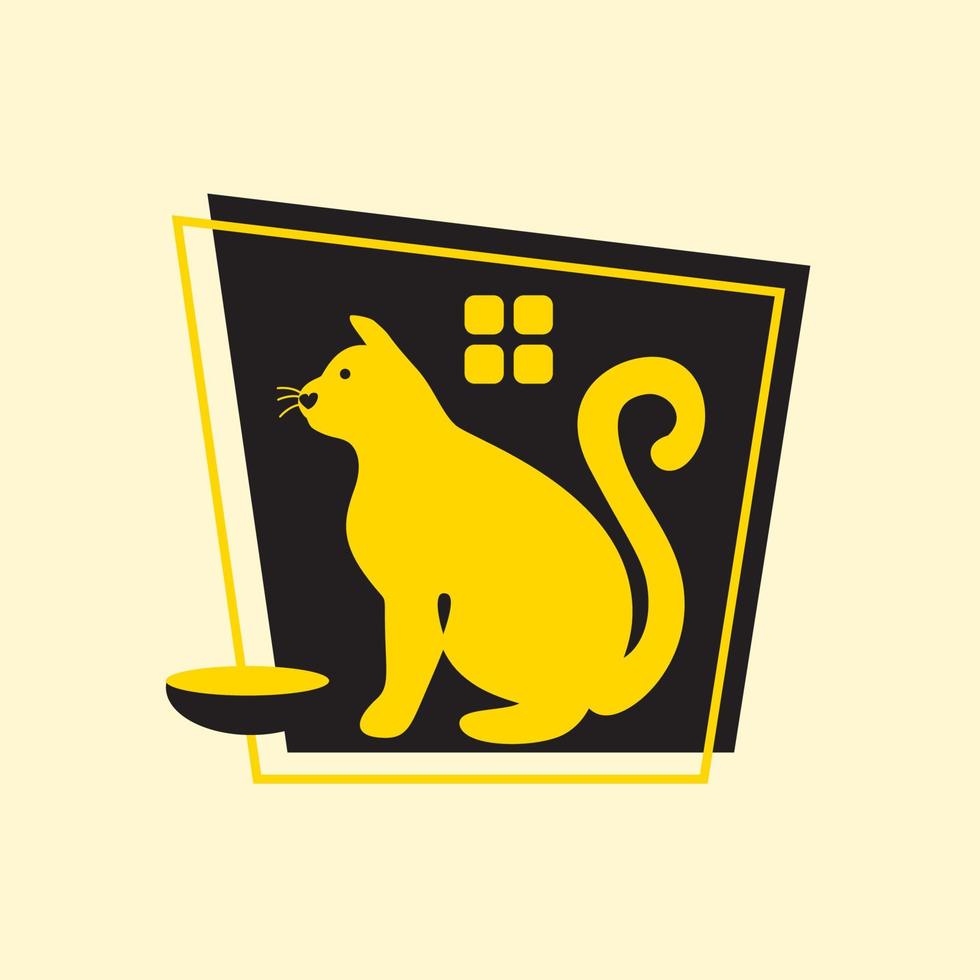Barkitecture. House Cat vector