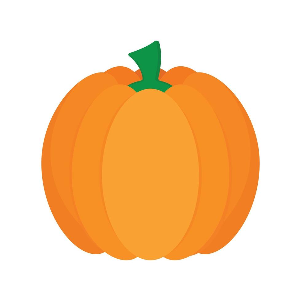 Pumpkin Icon Clipart Vegetable Flat Vector Illustration