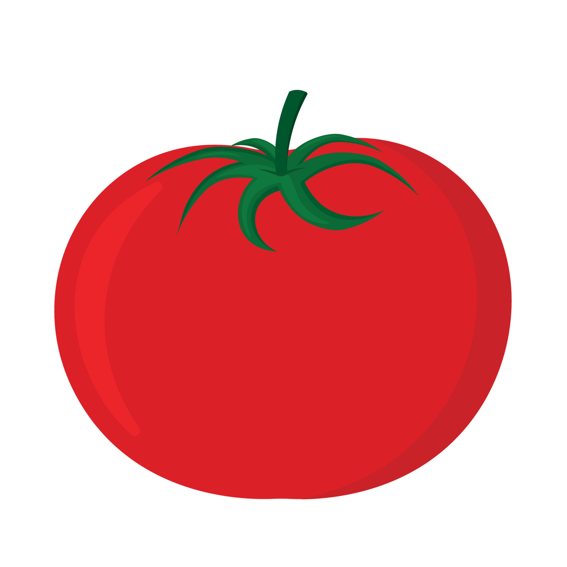Animated Tomato Icon clipart in cartoon vegetable vector illustration