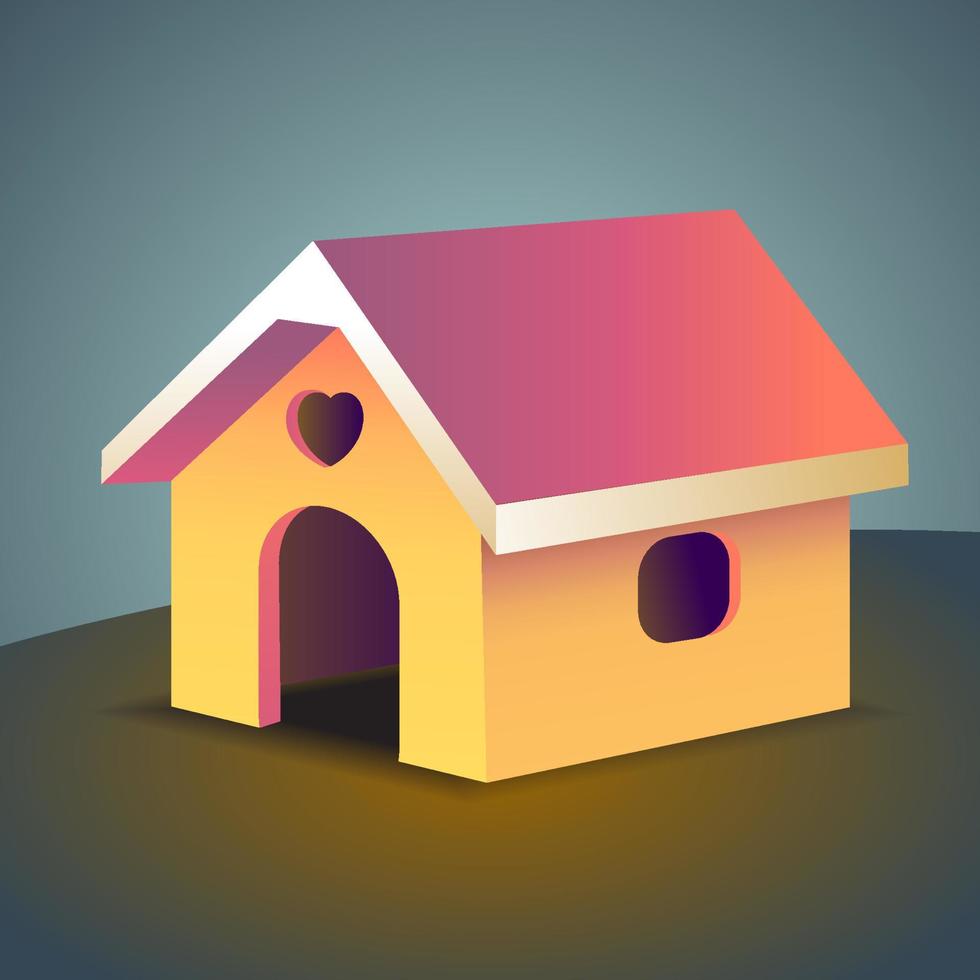 Barkitecture. House Cat and Dog vector