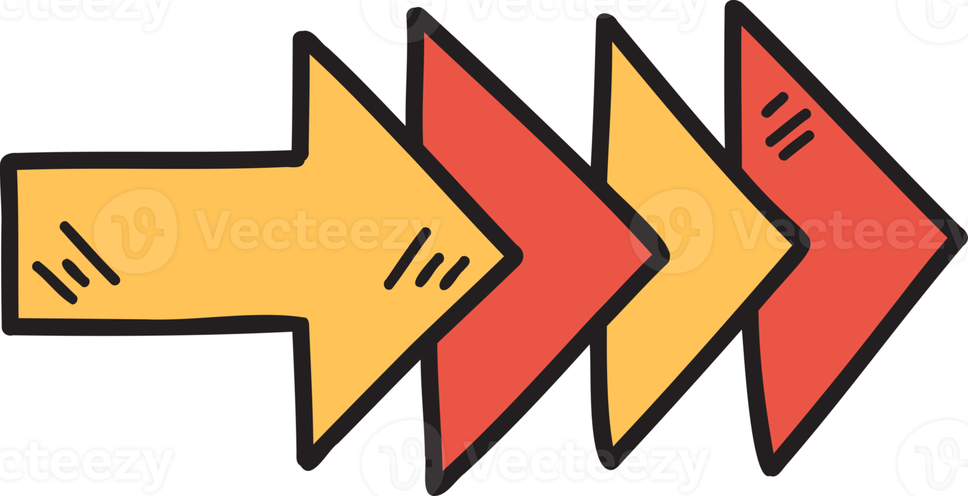 arrow doodle illustration on transparent background 19862535 PNG