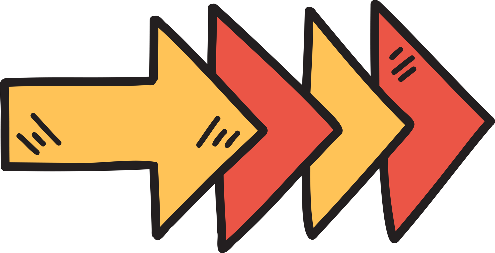 arrow doodle illustration on transparent background 19862535 PNG