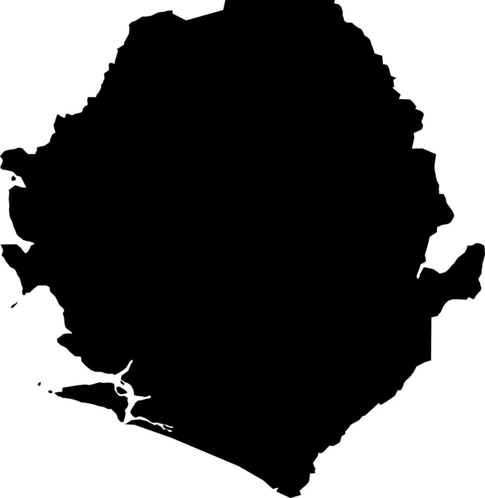 África sierra leona mapa vector mapa.mano dibujado minimalismo estilo.