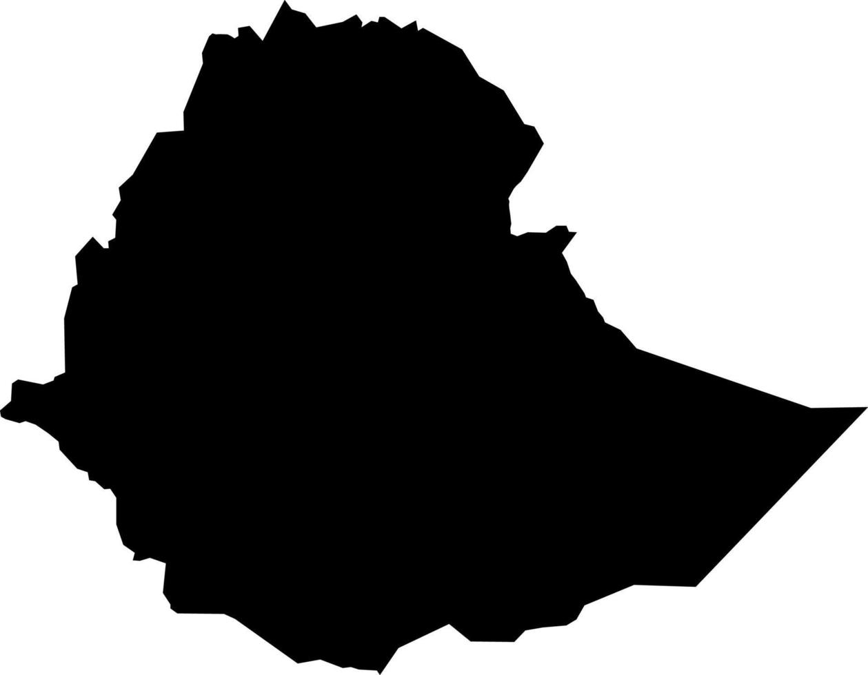 África Etiopía mapa vector mapa.mano dibujado minimalismo estilo.