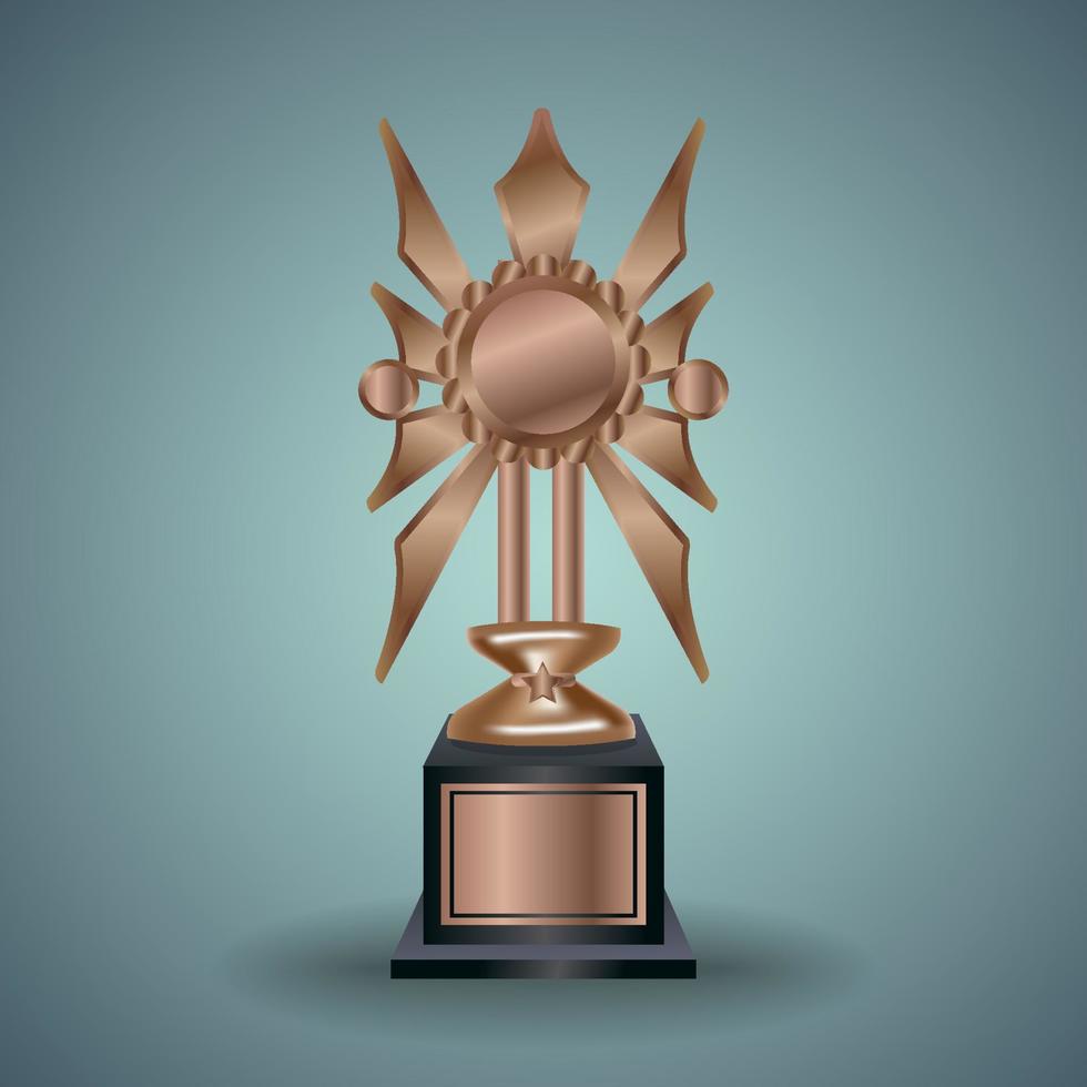 Bronze Trophy Mockup vector