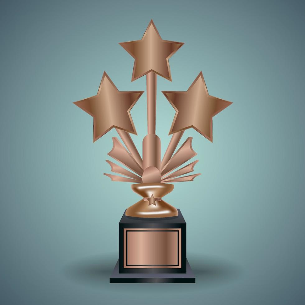 Bronze Trophy Mockup vector