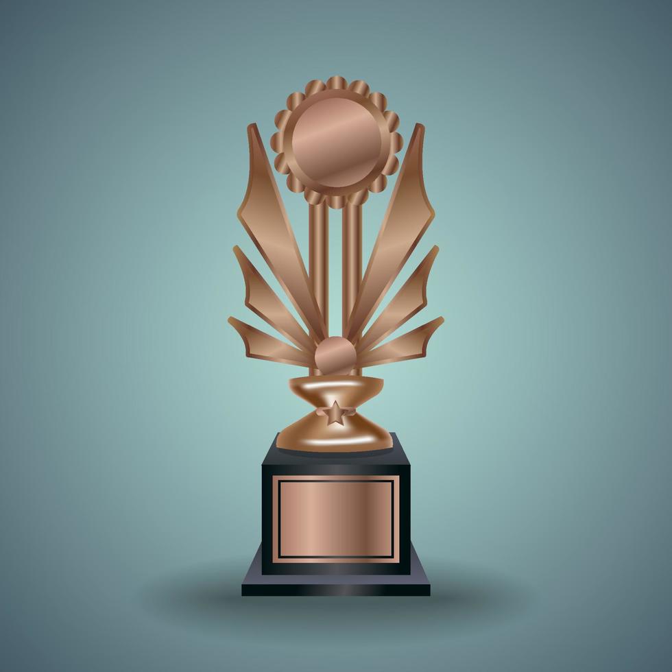 Bronze Trophy Mockup vector