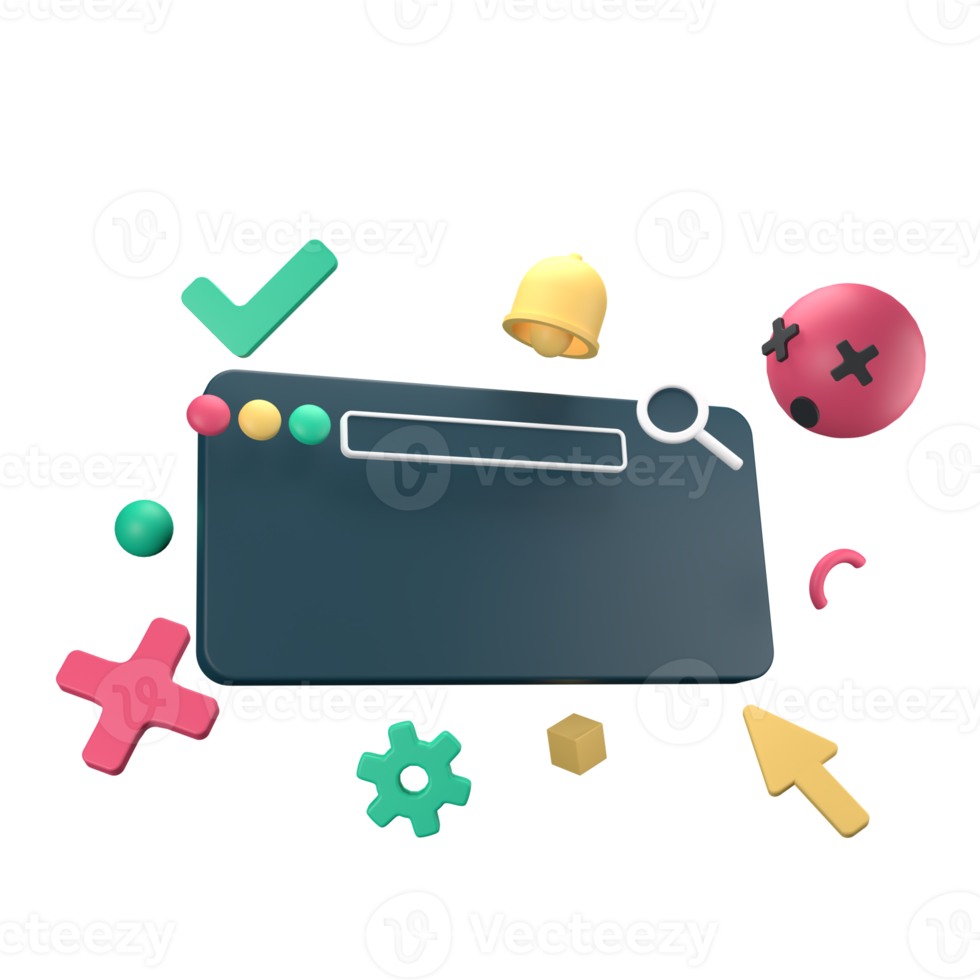 http leeg ruimte toestand code 3d renderen Aan transparant achtergrond. ui ux icoon ontwerp web en app neiging png