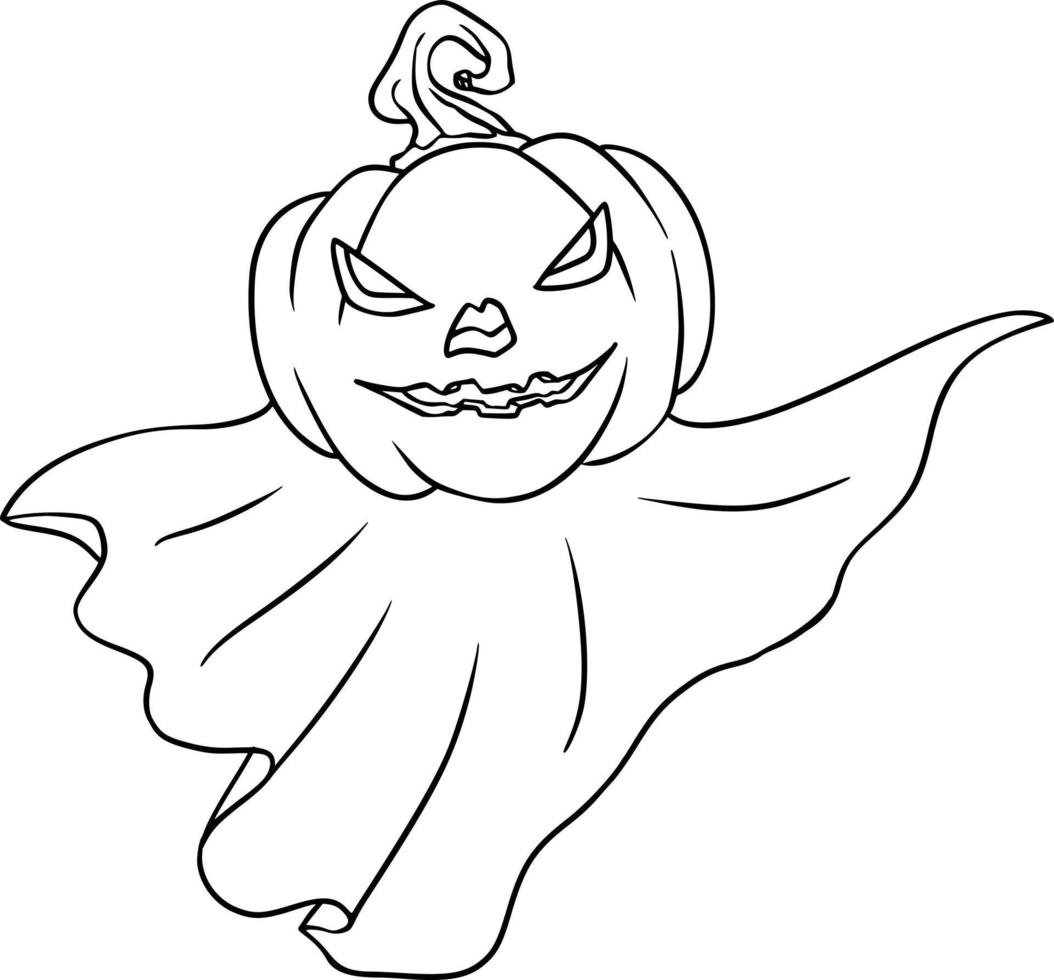 Ghost Pumpkin Halloween vector