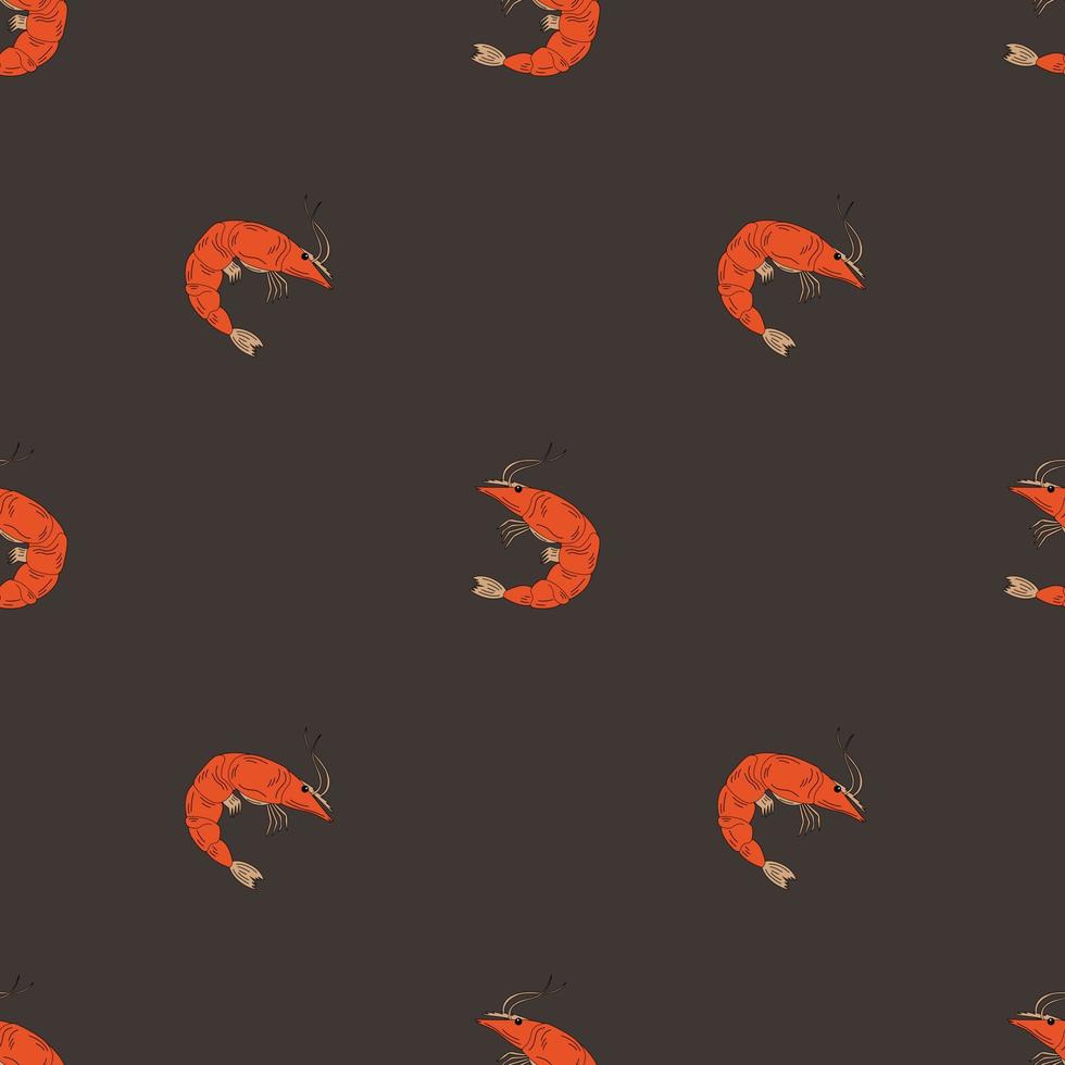 Seamless Pattern With Shrimp. The Concept Of A Seafood Store, A Restaurant Menu, A Print For Clothes And More. vector