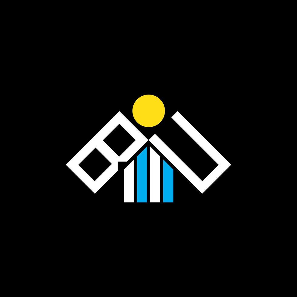 BU letter logo creative design with vector graphic, BU simple and modern logo.