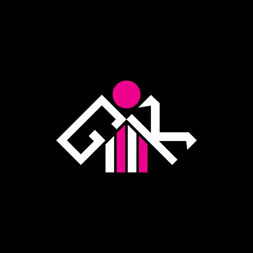 Diseño creativo del logotipo de la letra gk con gráfico vectorial, logotipo simple y moderno de gk. vector