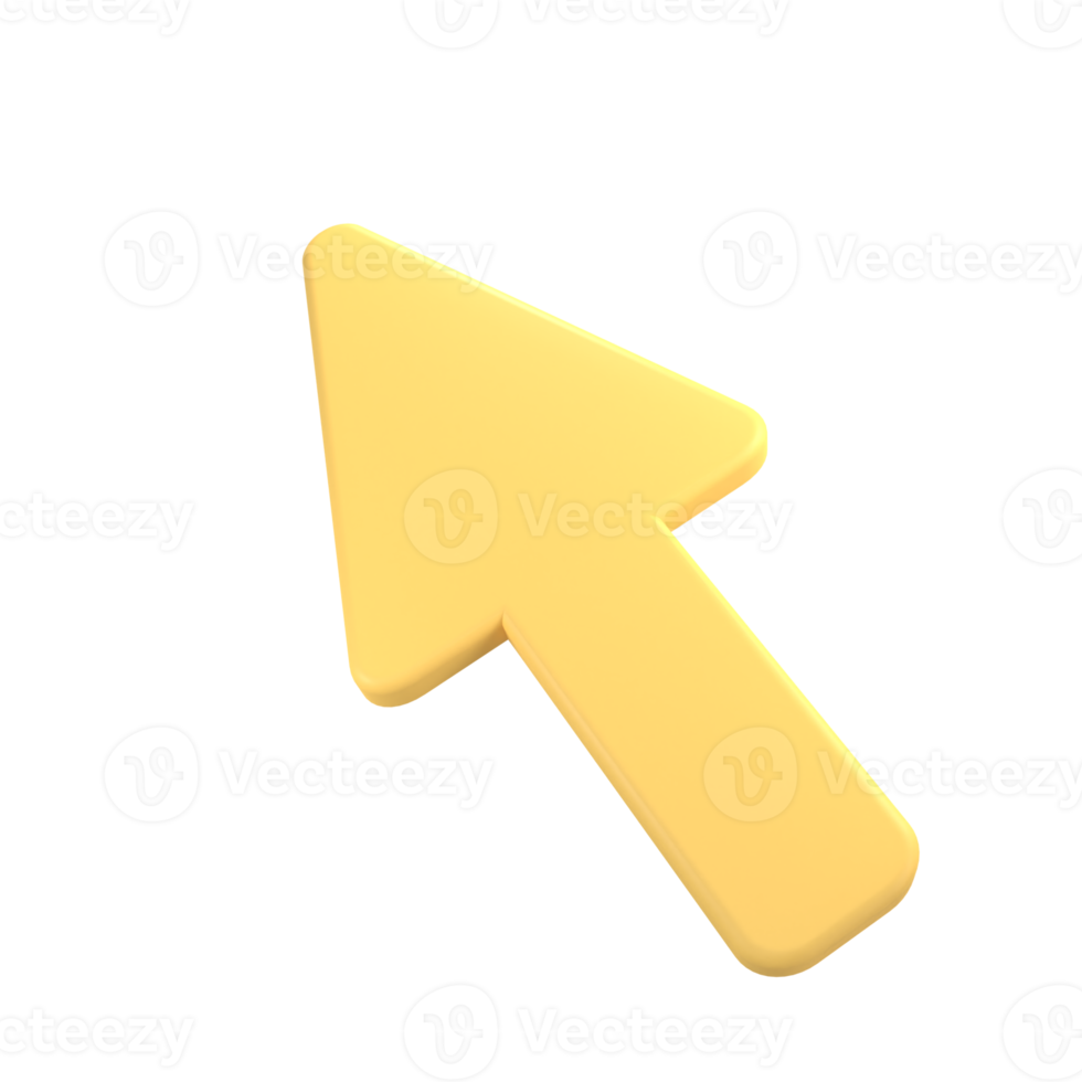 cursor icoon 3d renderen geïsoleerd Aan transparant achtergrond. ui ux icoon ontwerp web en app neiging png