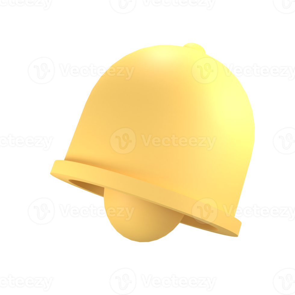 Bell Icon 3D rendering isolated on transparent background. Ui UX icon design web and app trend png