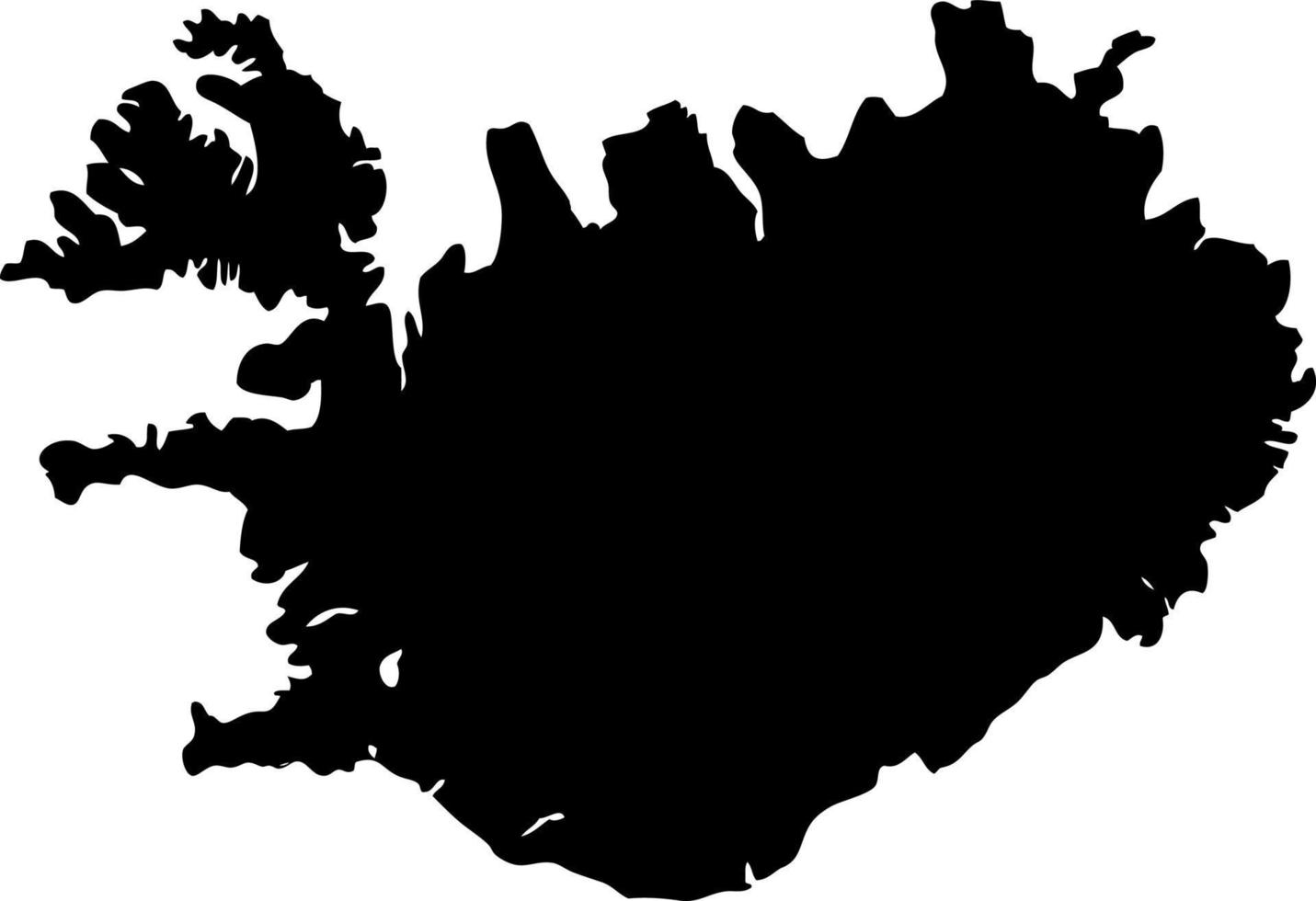 Europe Nordic iceland map vector map.Hand drawn minimalism style.