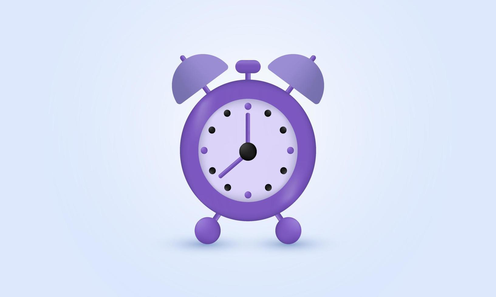 único realista alarma reloj manos hacer icono 3d diseño aislado en vector