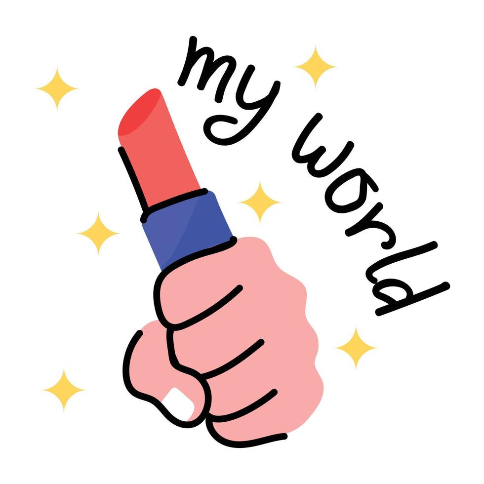 Download amazing sticker of my world vector