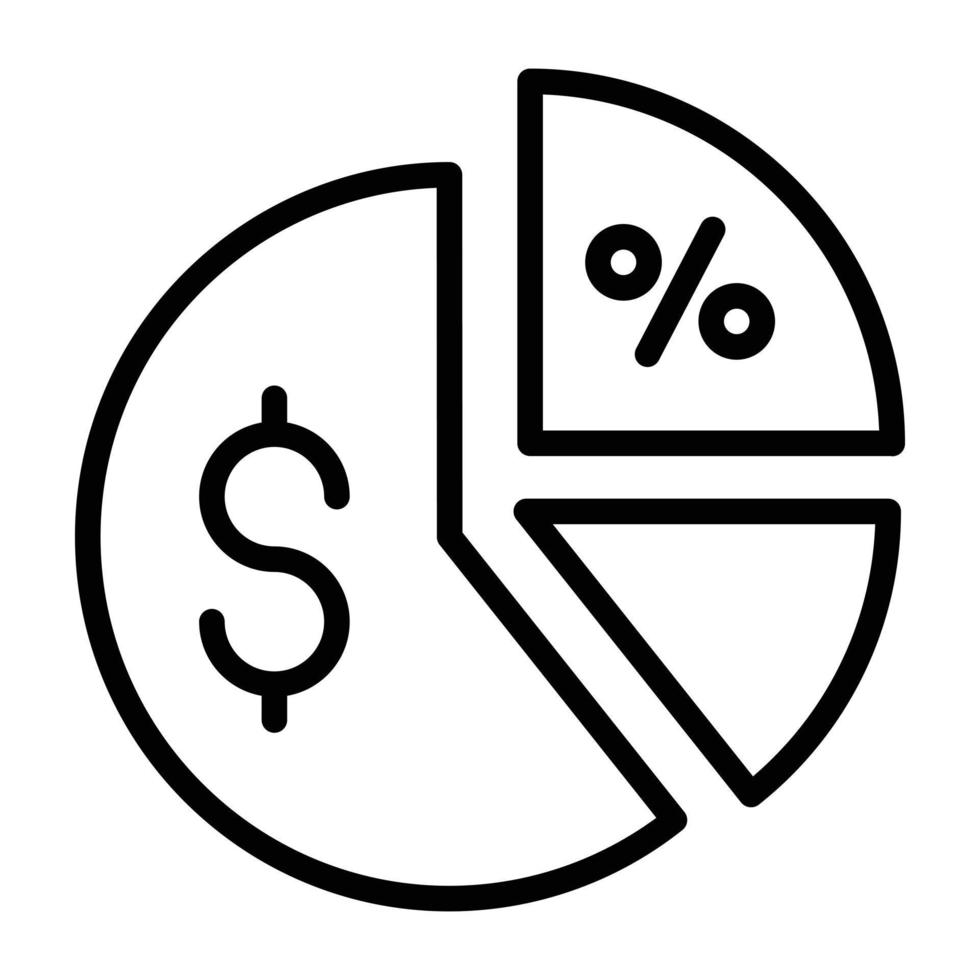 An icon of financial graph line design vector
