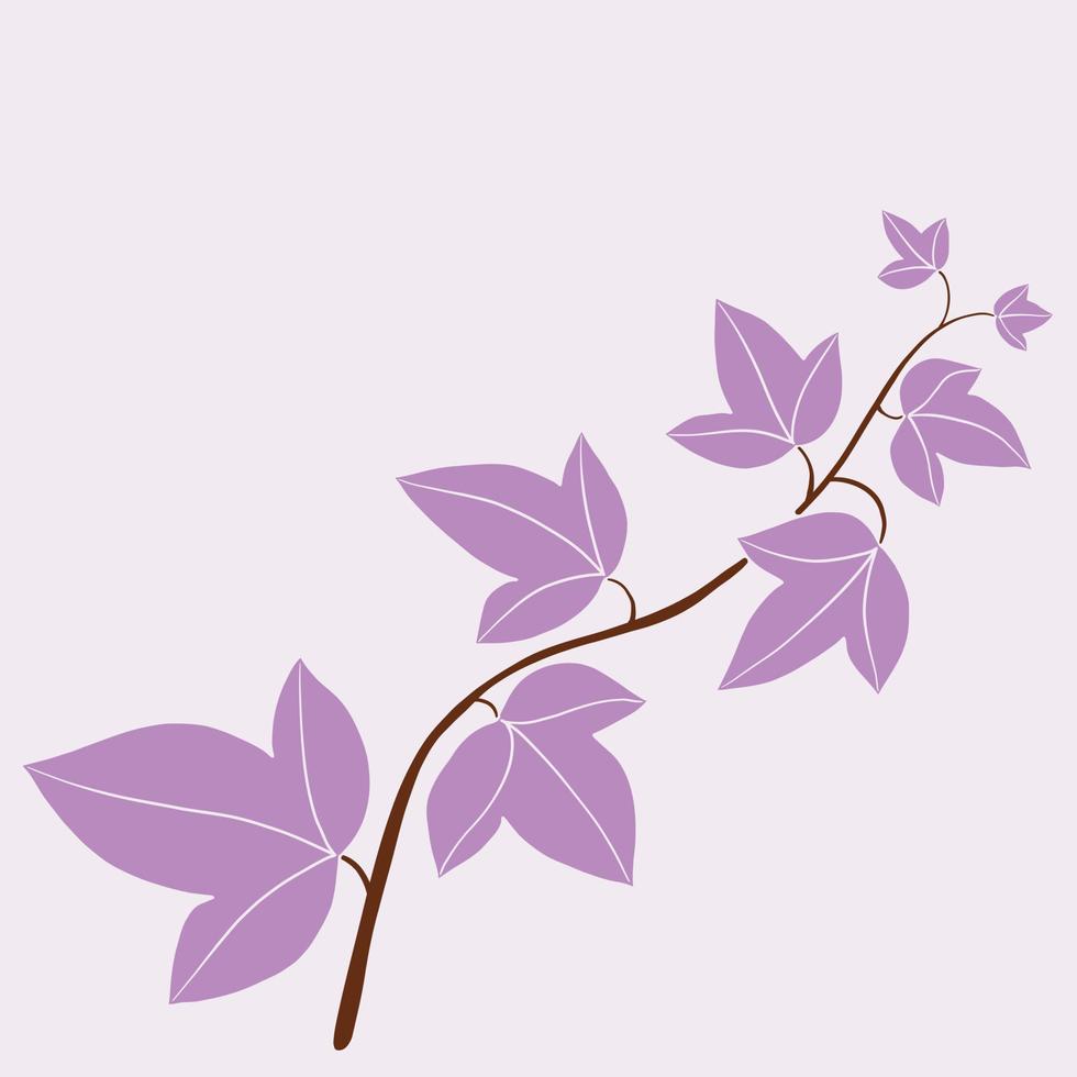 Simplicity ivy freehand drawing flat design. vector