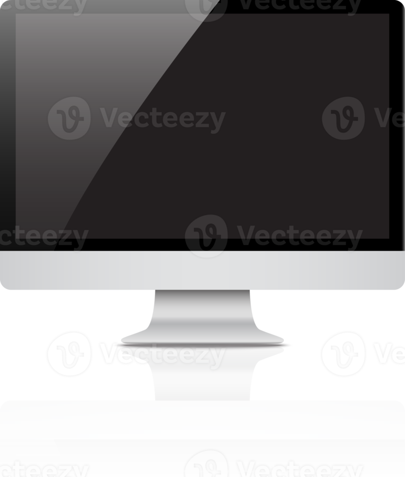 Monitor PC realistic with a blank screen. png
