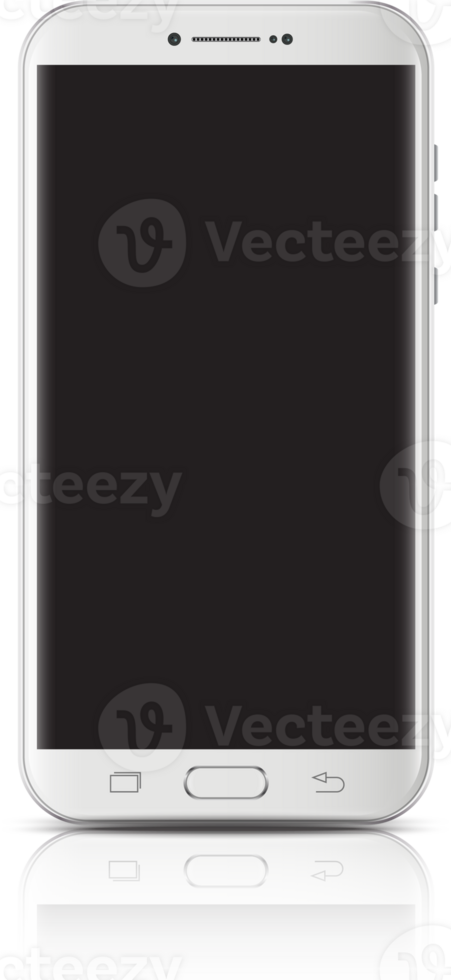 Modern realistic white smartphone. Smartphone with edge side style, 3d illustration of cell phone. png