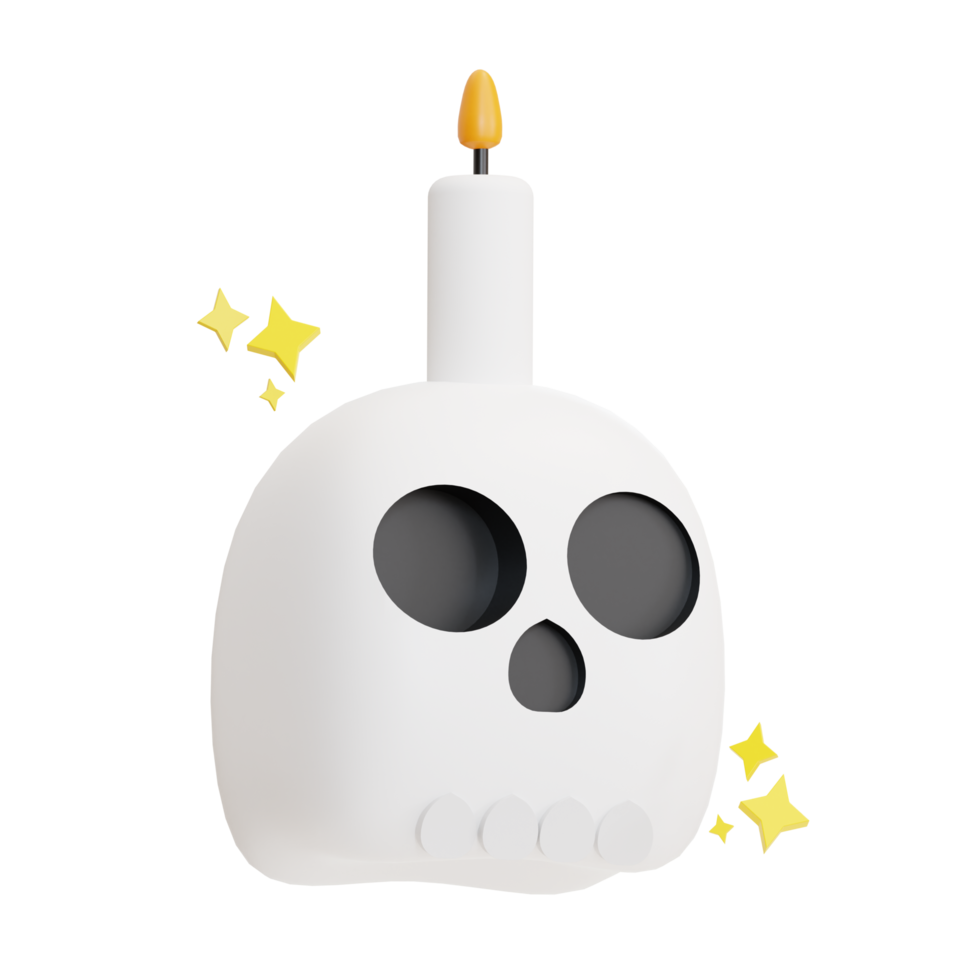 Skull Halloween illustration 3d png