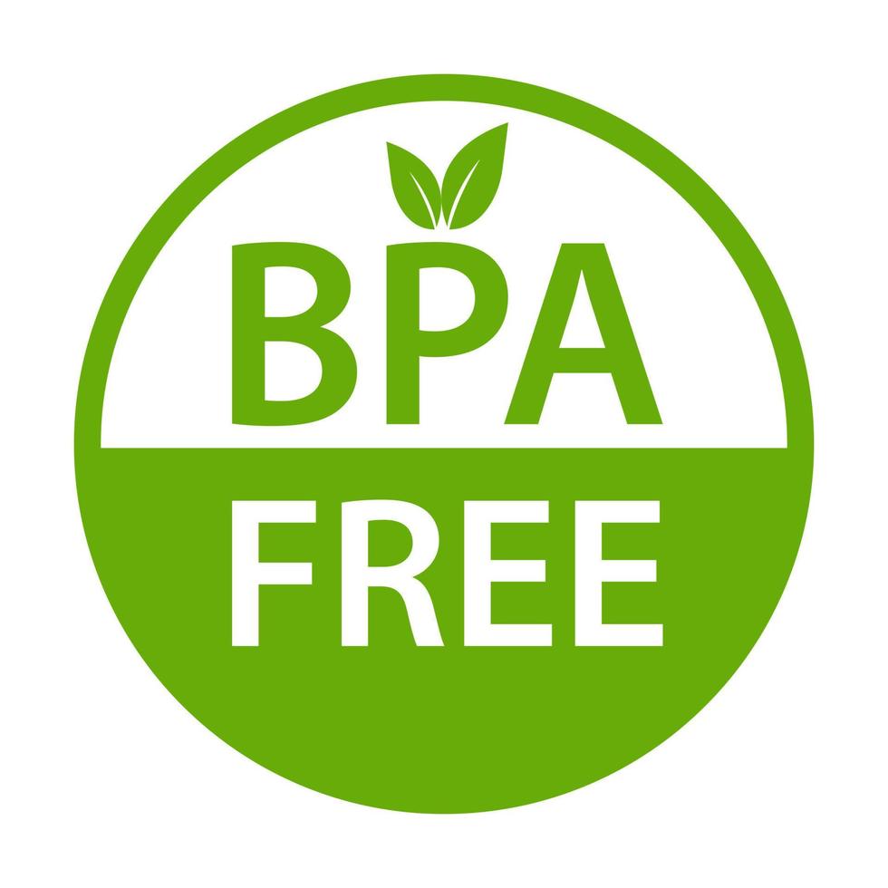 BPA FREE bisphenol A and phthalates free icon vector non toxic plastic sign for graphic design, logo, website, social media, mobile app, UI illustration