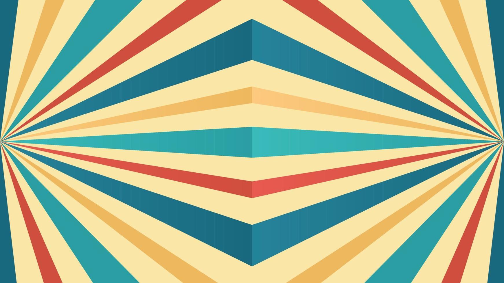 Retro perspective lines vector background