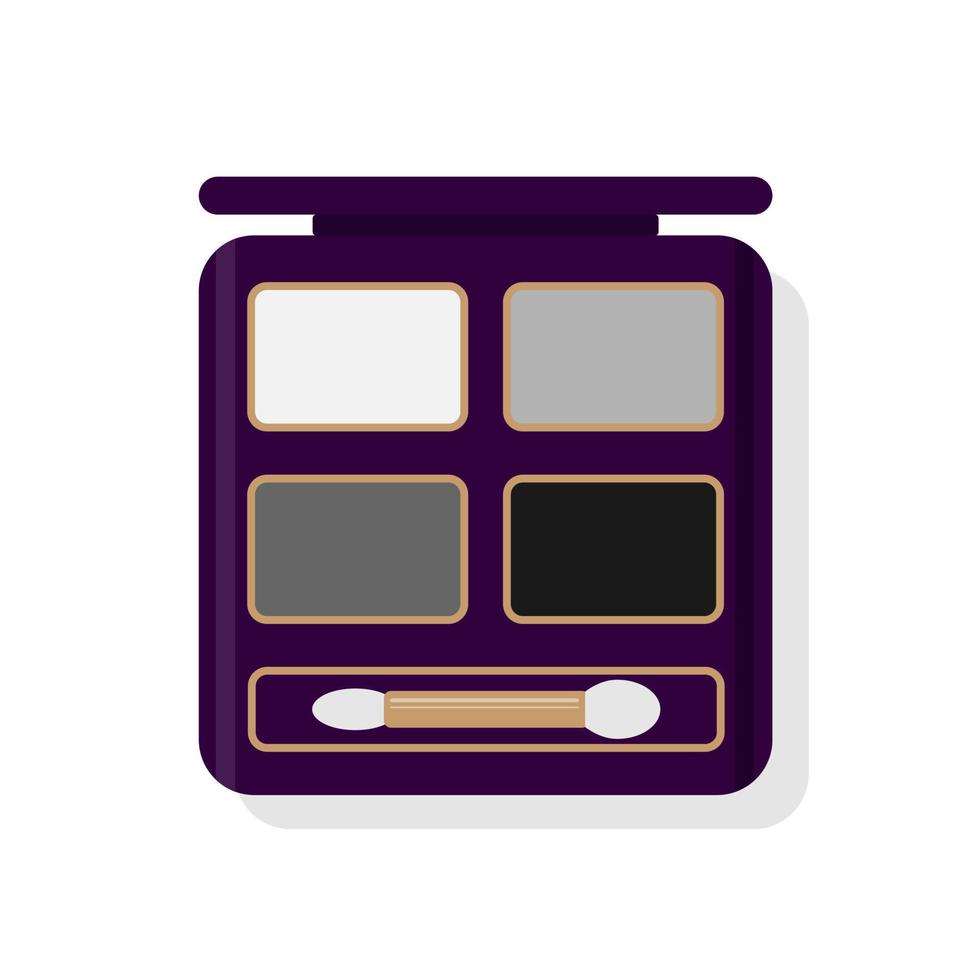 Eyeshadow makeup palette flat illustration vector