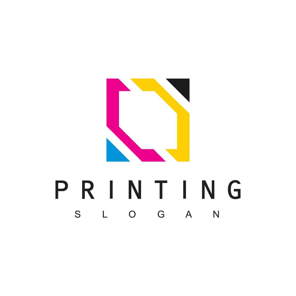 Digital Print Logo Design Template vector