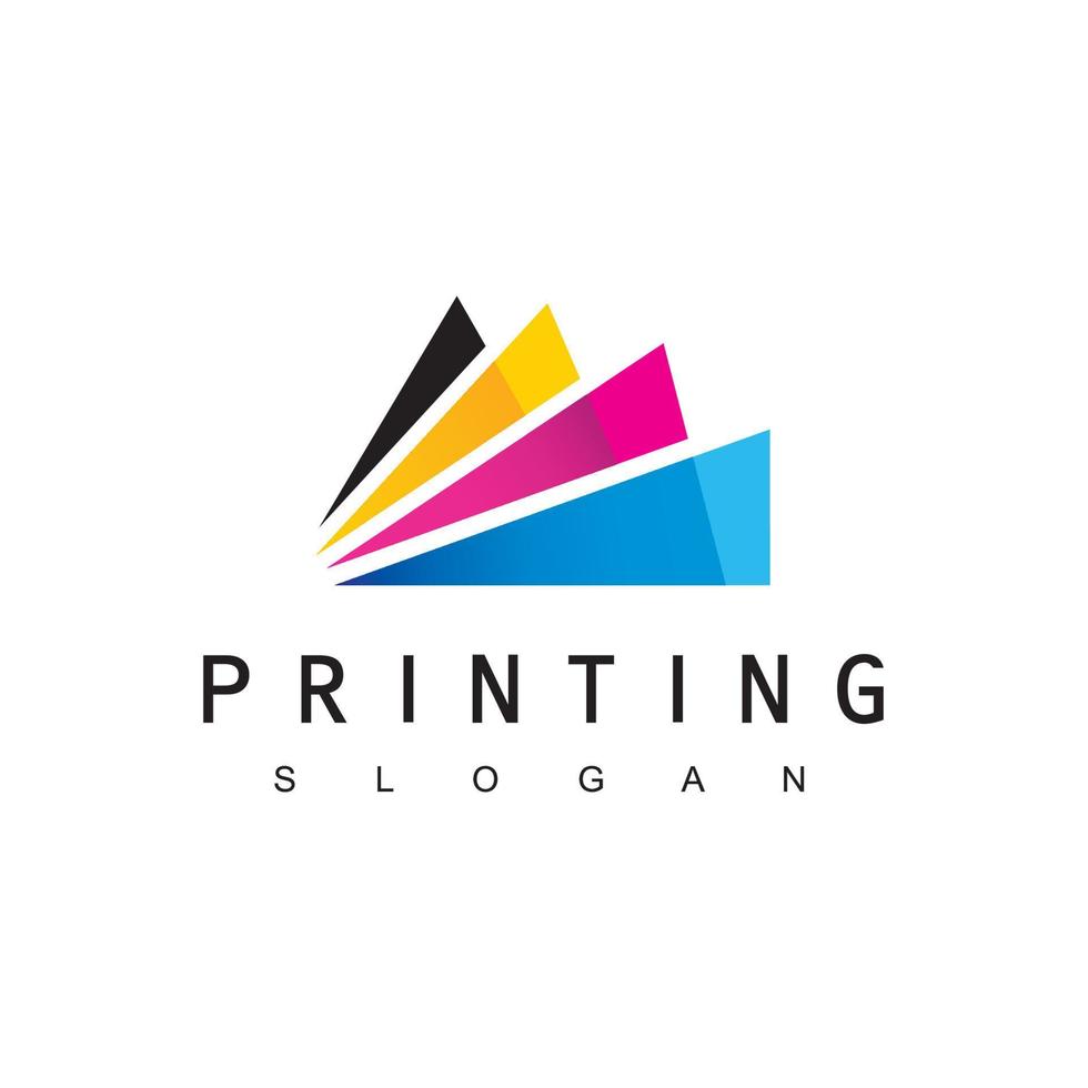 Digital Print Logo Design Template Using Paper Icon vector