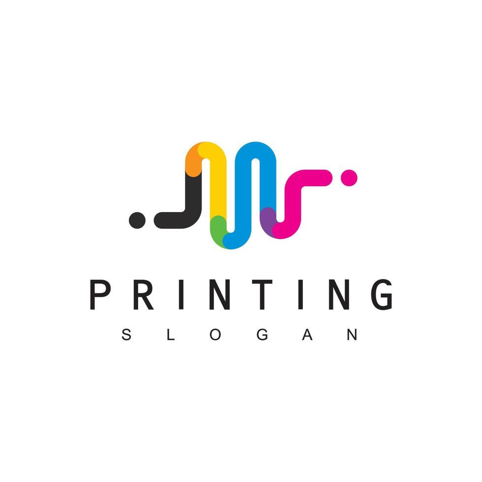 Digital Print Logo Design Template vector