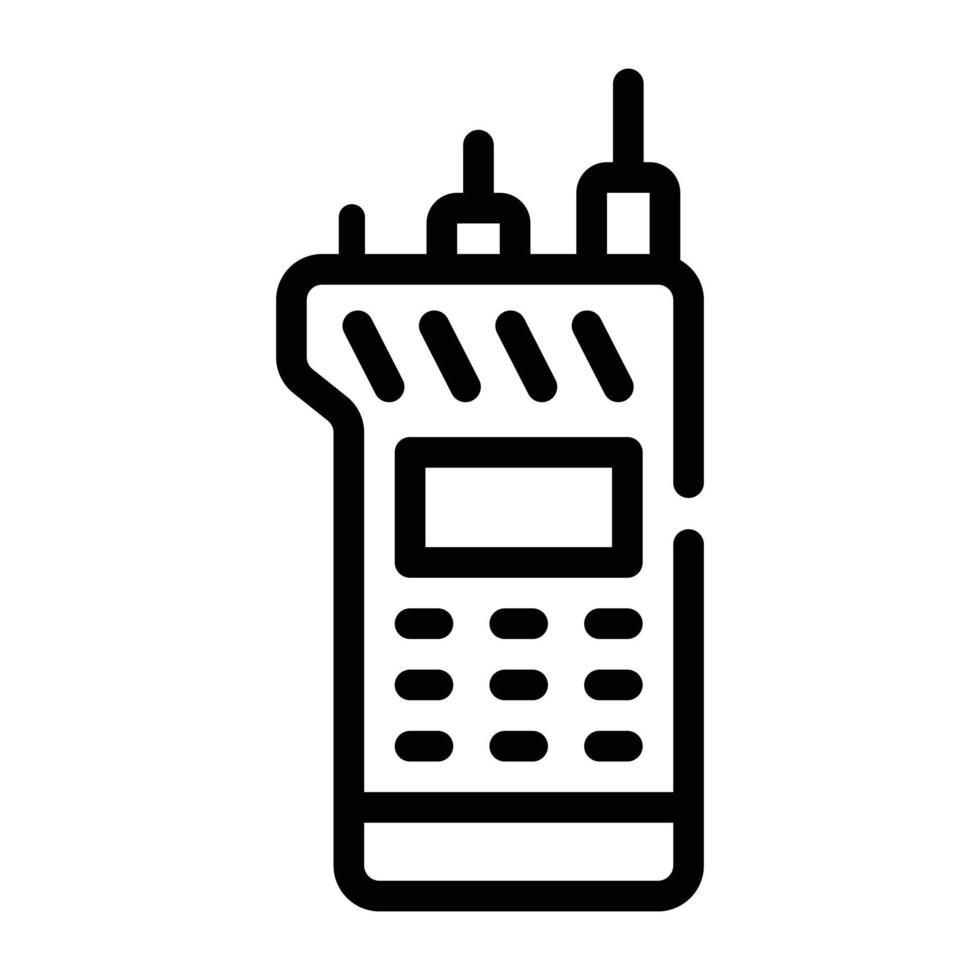 An icon of walkie talkie line design vector