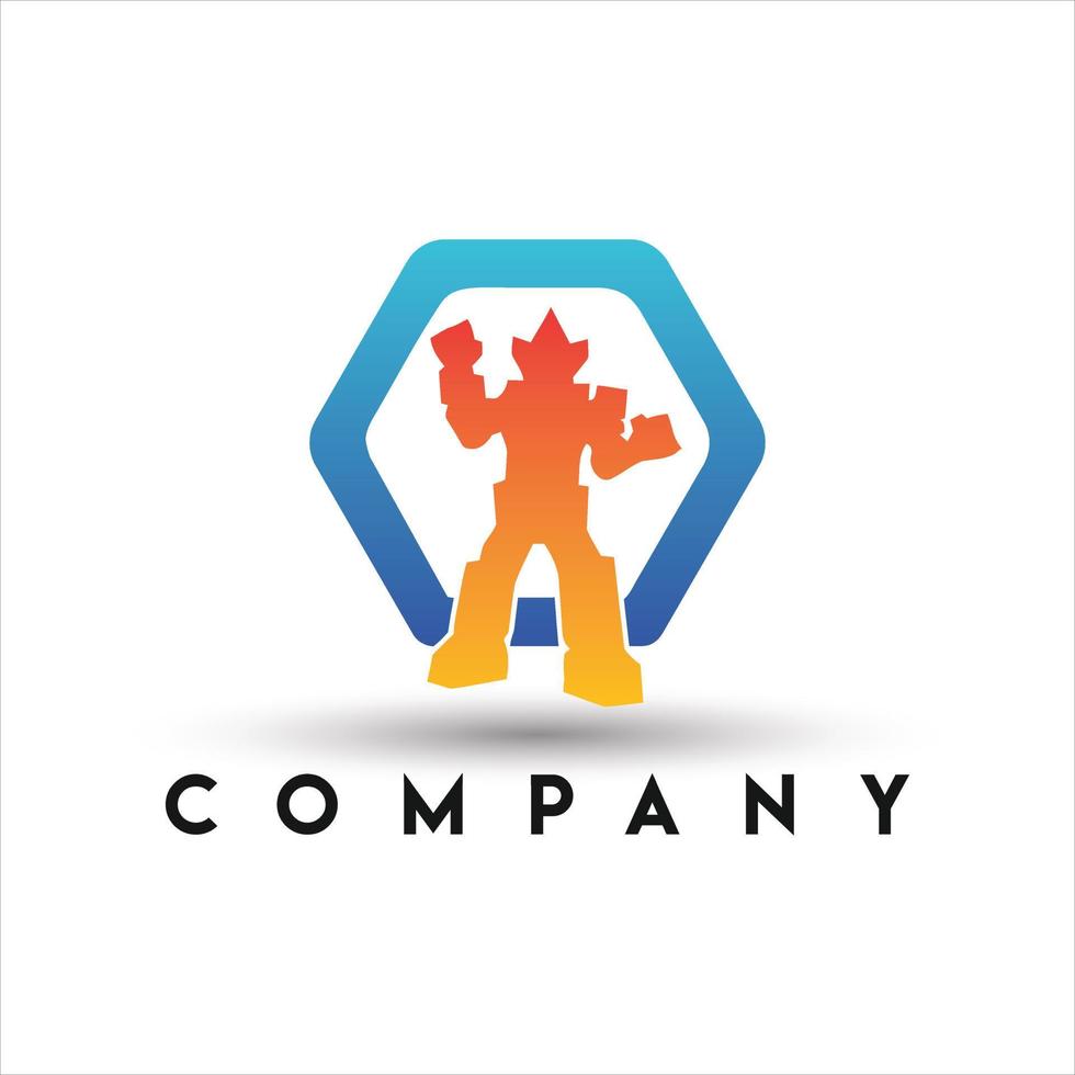 robot creador logo vector