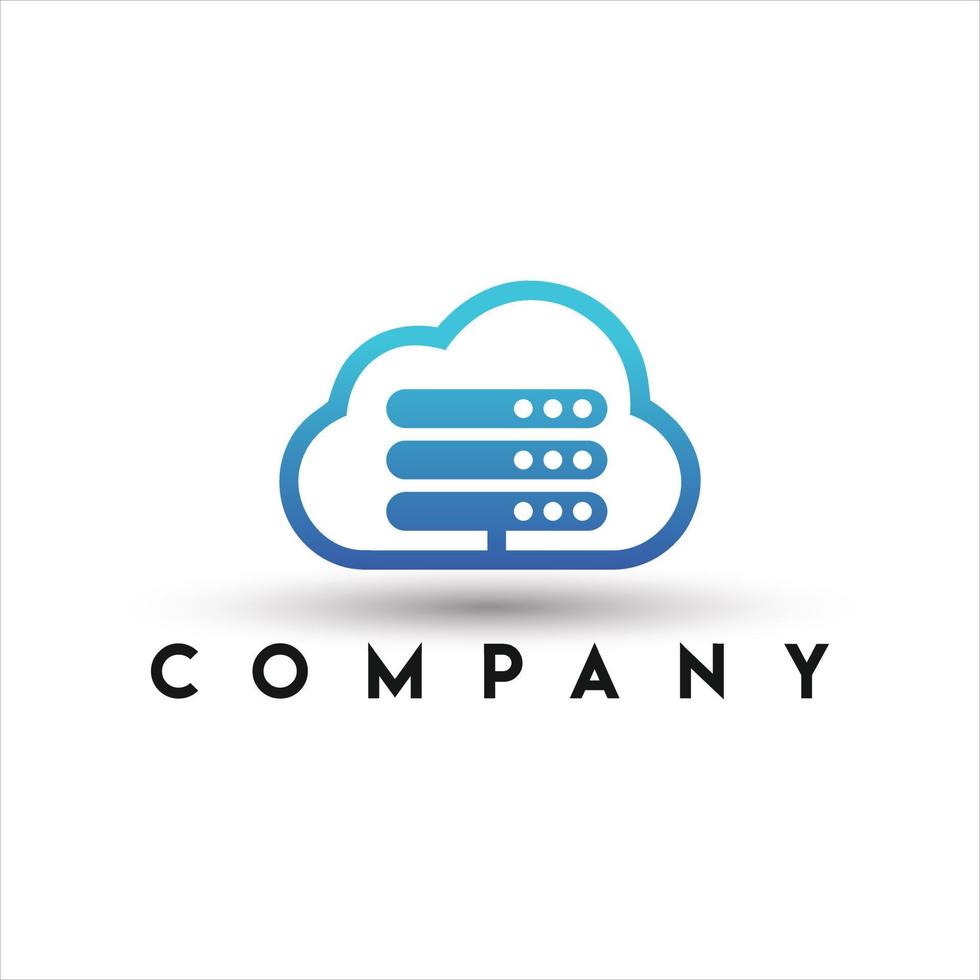 Cloud Hosting Logo. Cloud Server Logo vector