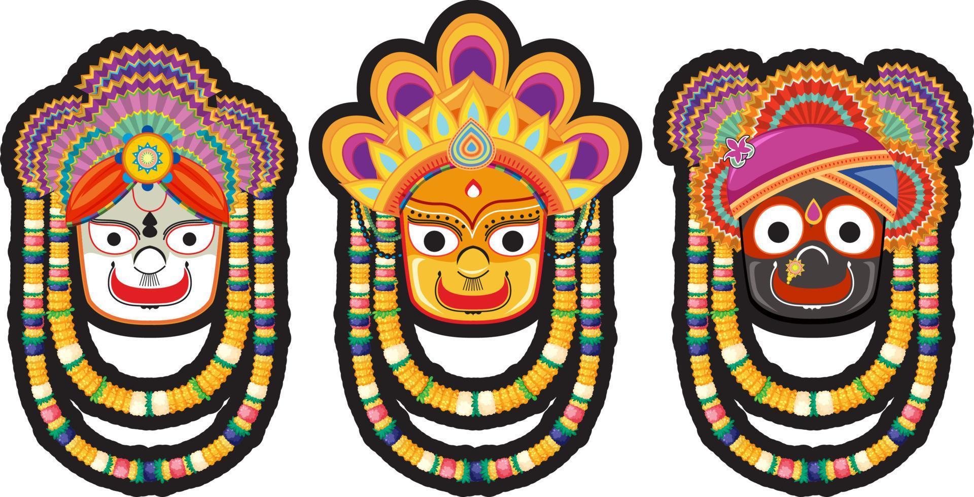 Ratha Yatra Hindu festival of India vector