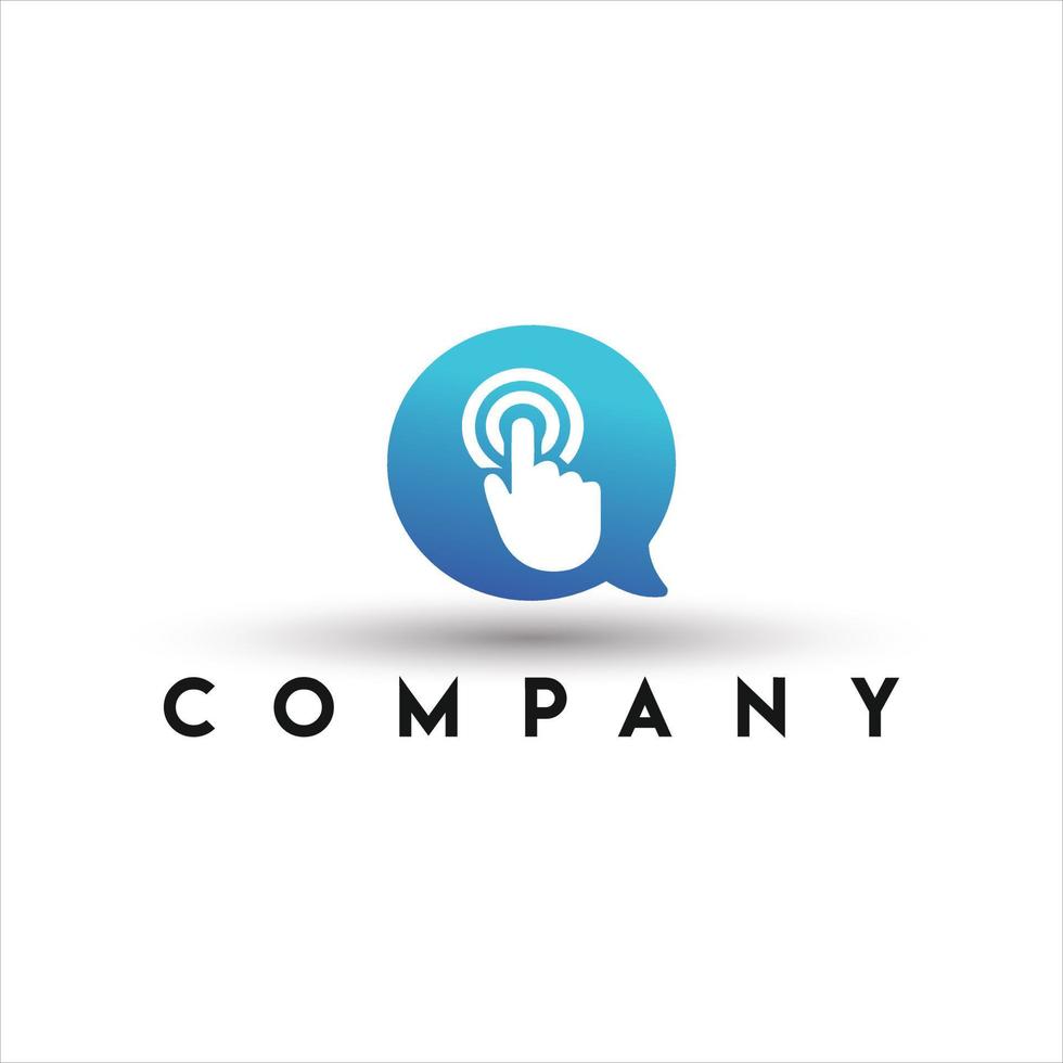Talk Tech Logo. Click Logo vector