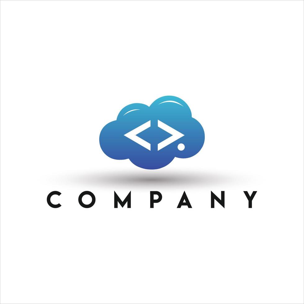 Cloud Coding Logo. Programming Logo vector